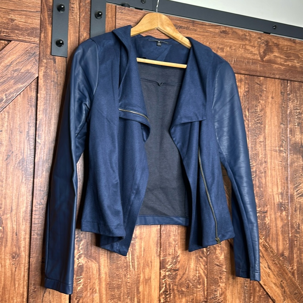 Suede and faux leather
